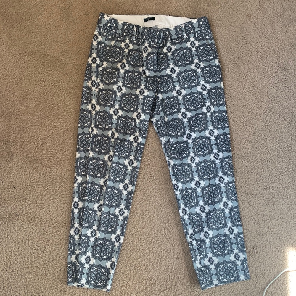 J crew patterned trousers